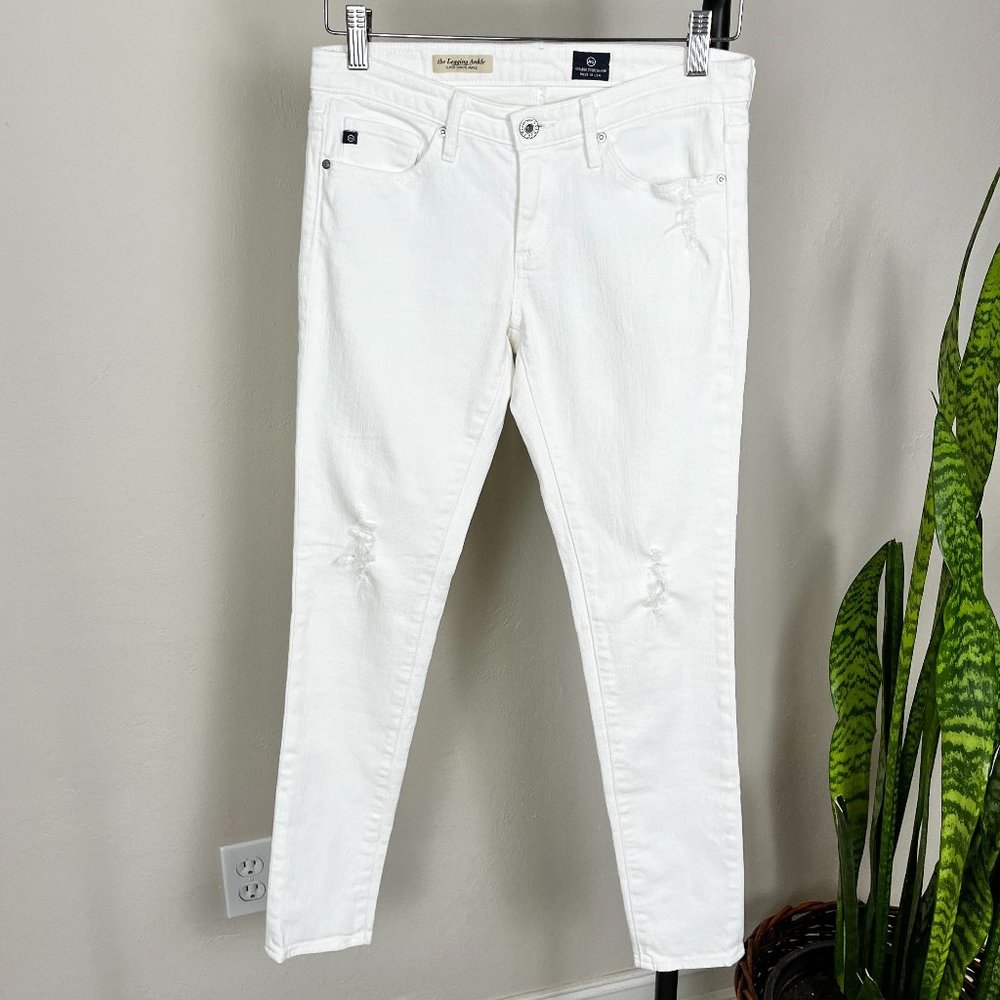Adriano Goldschmied Ex-Boyfriend in Classic White Destructed Women Size 26R